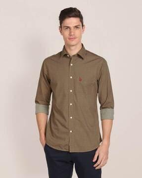 printed shirt with patch pocket