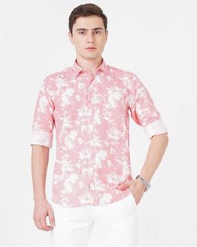 printed shirt with patch pocket