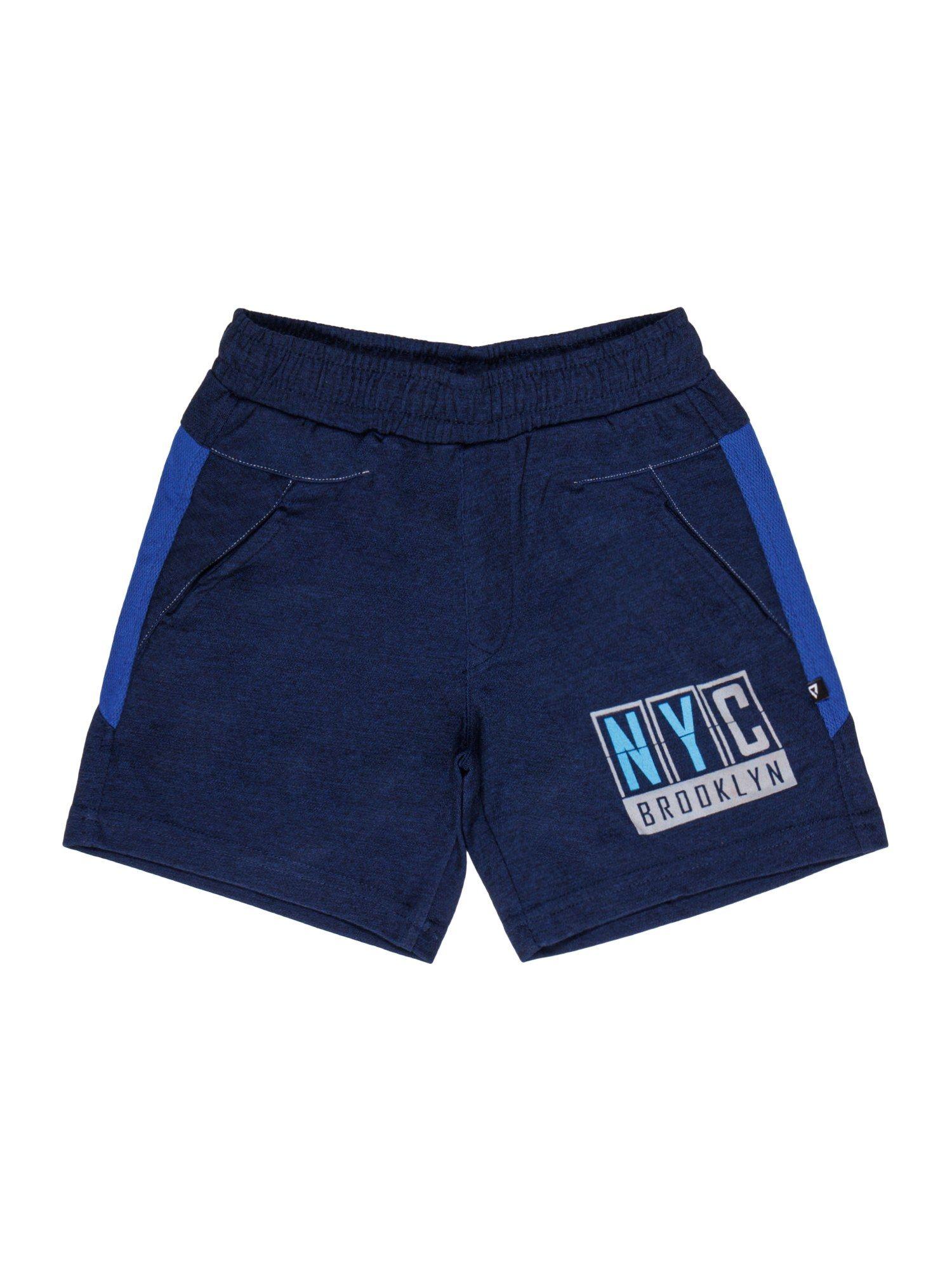 printed shorts-blue