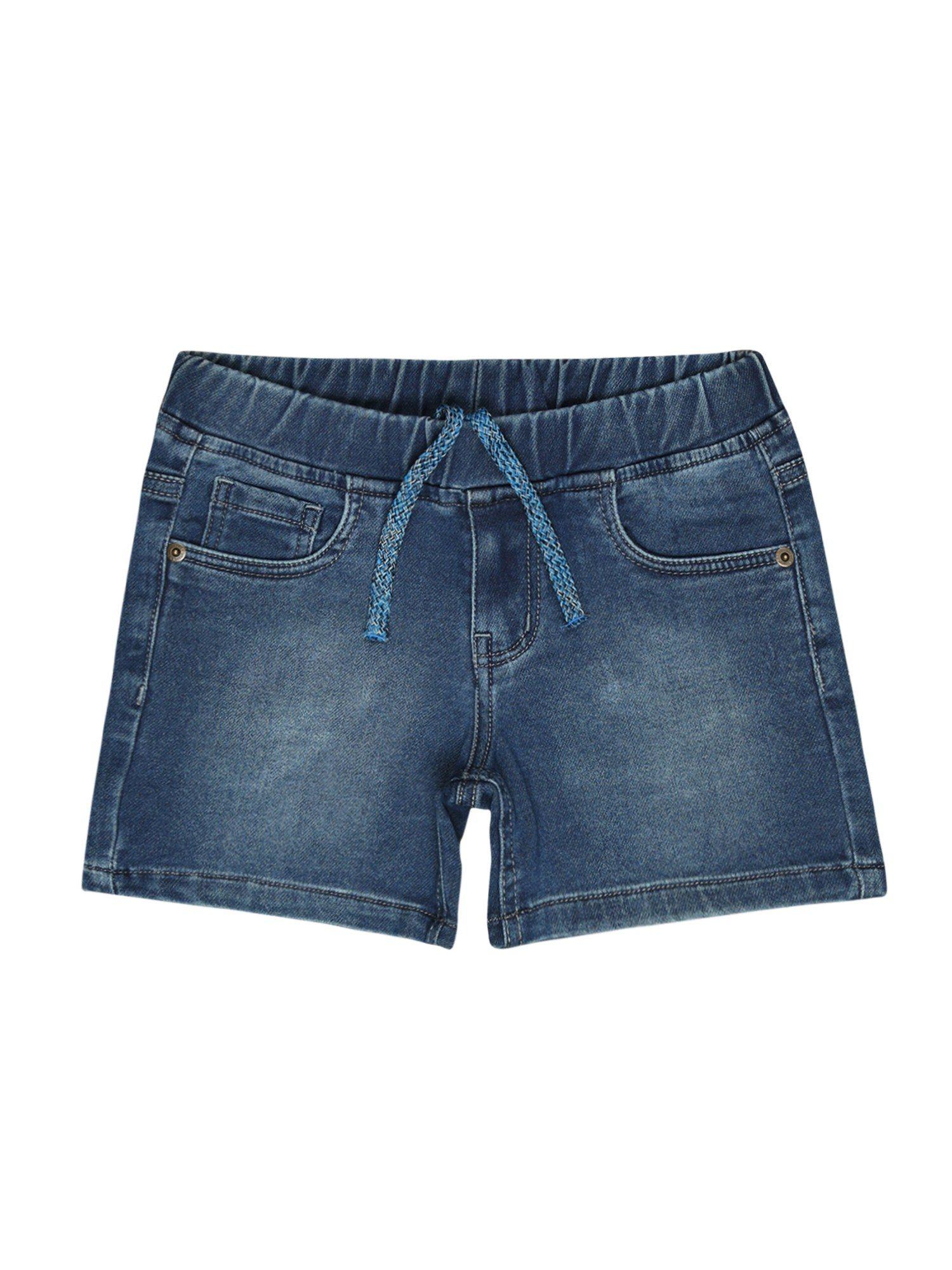printed shorts-navy blue