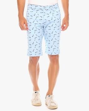 printed shorts with insert pockets