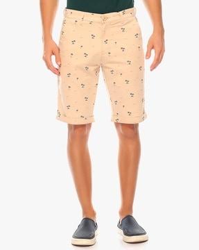 printed shorts with insert pockets
