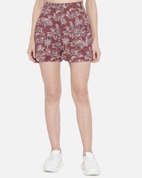 printed shorts with insert pockets