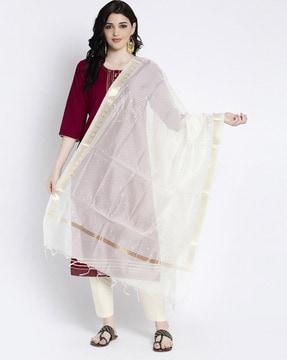 printed silk dupatta