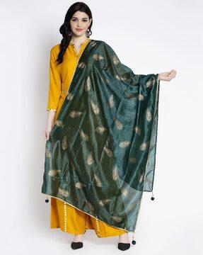 printed silk dupatta