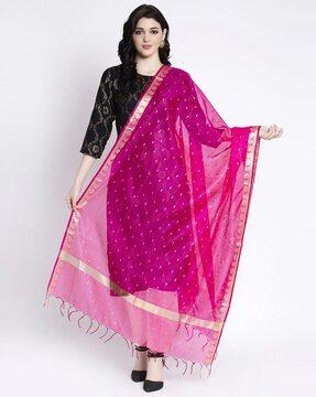 printed silk dupatta