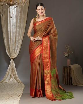 printed silk saree