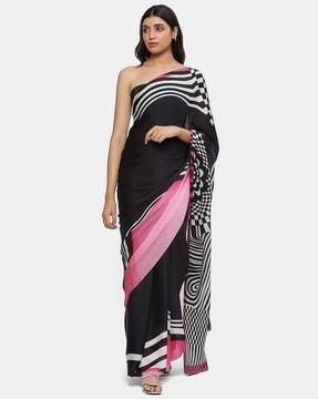 printed silk saree