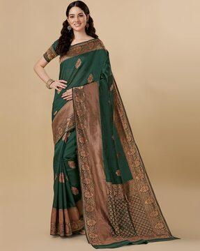 printed silk traditional saree