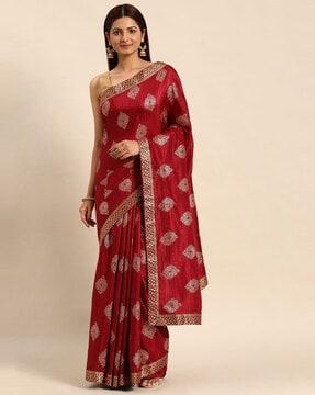 printed silk traditional saree