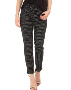 printed skinny cropped pants