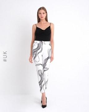 printed skinny fit pants