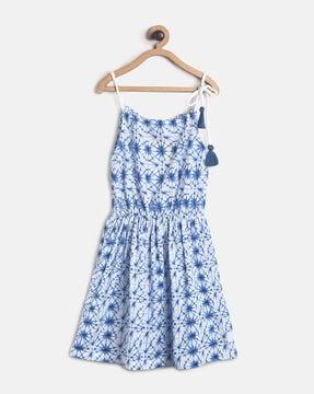 printed sleeveless dress