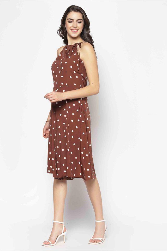 printed sleeveless polyester womens midi length jumpsuit