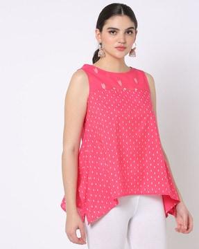 printed sleeveless tunic