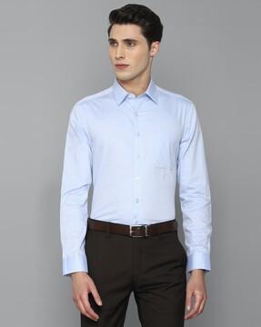 printed slim fit cotton shirt