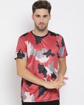 printed slim fit crew-neck t-shirt