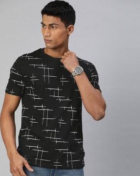 printed slim fit crew-neck t-shirt