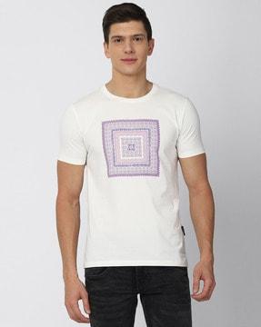 printed slim fit crew-neck t-shirt