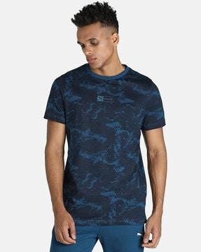 printed slim fit crew-neck t-shirt