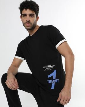 printed slim fit crew-neck t-shirt