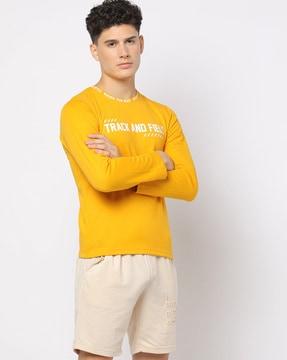 printed slim fit crew-neck t-shirt