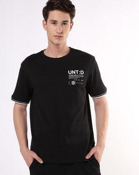 printed slim fit crew-neck t-shirt