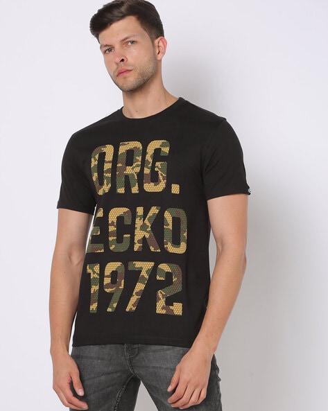 printed slim fit crew-neck t-shirt