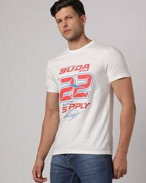 printed slim fit crew-neck t-shirt