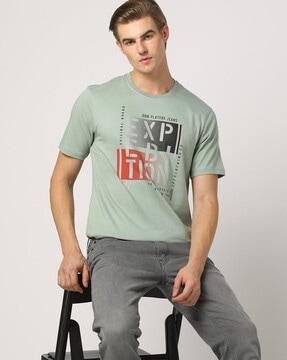 printed slim fit crew-neck t-shirt