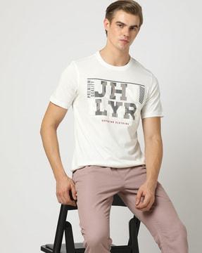 printed slim fit crew-neck t-shirt