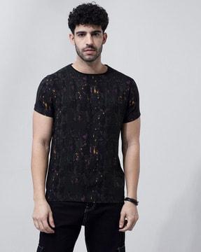 printed slim fit crew-neck t-shirt