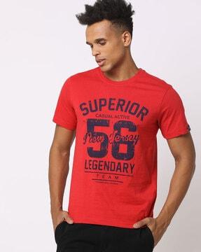 printed slim fit crew-neck t-shirt