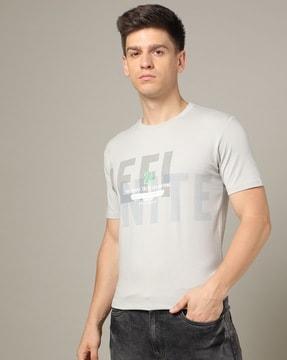 printed slim fit crew-neck t-shirt