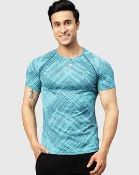 printed slim fit crew-neck t-shirt