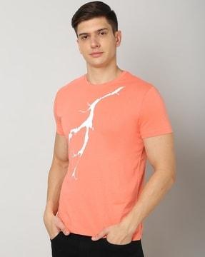 printed slim fit crew-neck t-shirt