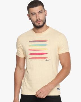 printed slim fit crew-neck t-shirt