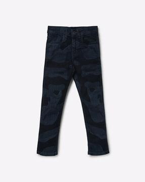 printed slim fit jeans
