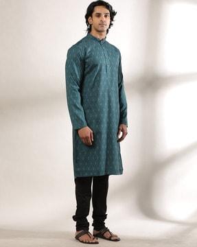 printed slim fit kurta