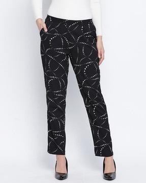 printed slim fit pants