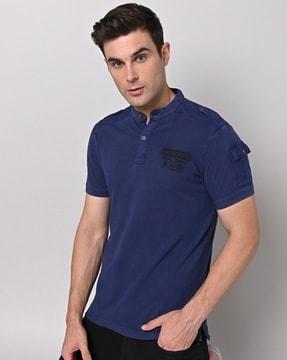 printed slim fit polo t-shirt