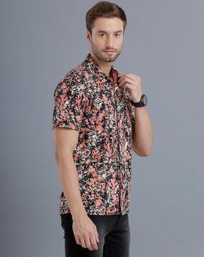 printed slim fit shirt