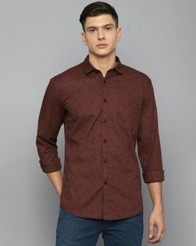 printed slim fit shirt