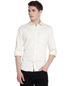 printed slim fit shirt