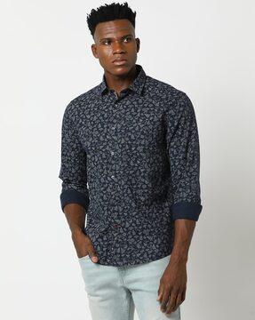 printed slim fit shirt