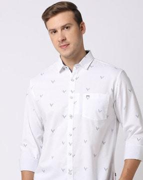 printed slim fit shirt