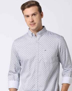 printed slim fit shirt