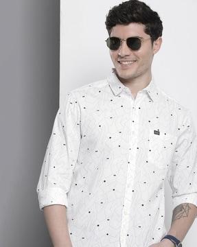 printed slim fit shirt