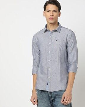 printed slim fit shirt