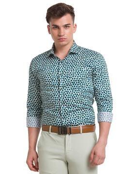 printed slim fit shirt